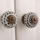 Black Striped Ceramic Knob